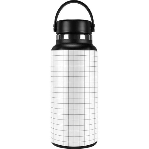 White Grid Hydro Flask 32oz Wide Mouth Skin